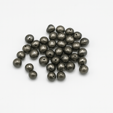 Farvet Ferskvandsperler, Gylden Brun/Peacook, 5 - 6mm (Enkelt Perle) - Uniq Perler - 252525