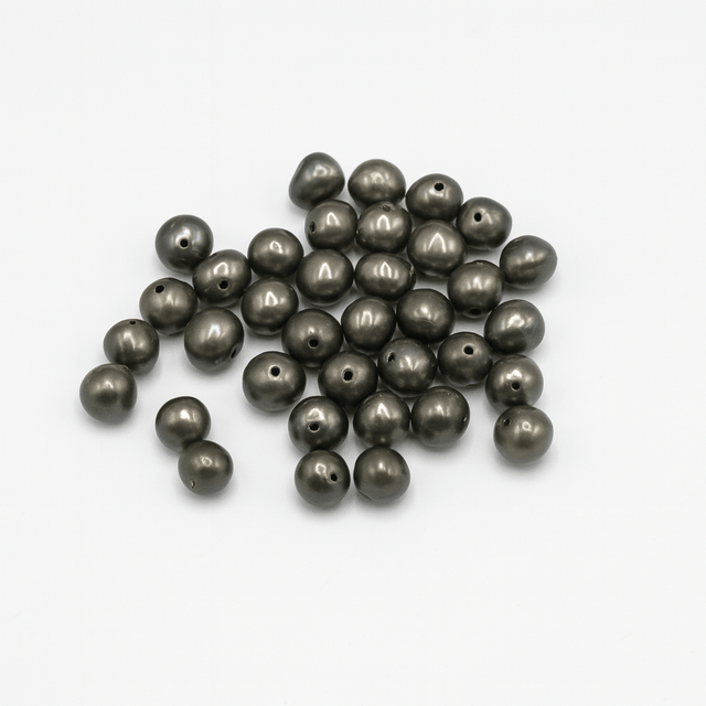 Farvet Ferskvandsperler, Gylden Brun/Peacook, 5 - 6mm (Enkelt Perle) - Uniq Perler - 252525