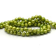 Farvet Ferskvandsperler, Lime Grøn, 5 - 6 - Uniq Perler - 466778