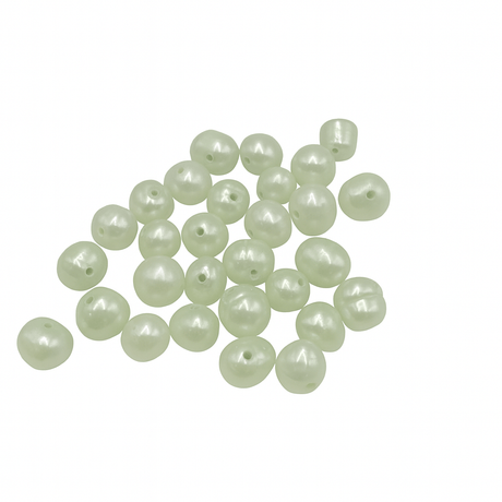 Farvet Ferskvandsperler, Lys Grøn, 5 - 6mm (Enkelt Perle) - Uniq Perler - 644567