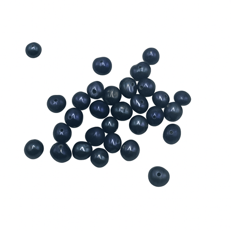 Farvet Ferskvandsperler, Mørk Blå, 5 - 6mm (Enkelt Perle) - Uniq Perler - 624567