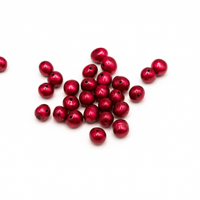 Fargede ferskvannsperler, Mørk Rosa, 5 - 6mm (Enkelt Perle) - Uniq Perler - 23665