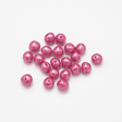 Farvet ferskvandsperler, Rosa/pink, str. 5 - 6mm (Enkelt Perle) - Uniq Perler - 260143