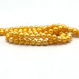 Farvet Ferskvandsperler, Sol Gul, 5 - 6mm - Uniq Perler - 83568