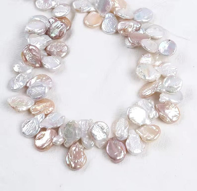 Ferskvandsperle – Barok, Let Dråbeformet, Grade A (16x17mm) ENKELT - Uniq Perler - 457899