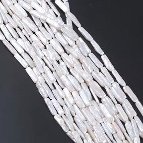 Freshwater pearl – Biwa Baroque, Grade AA (5–8x20–24mm) - Uniq Perler - 111984