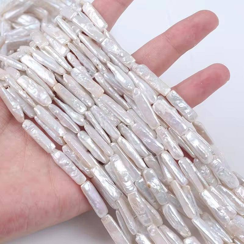 Ferskvandsperle – Biwa Barok, Grade AA (5–8x20–24mm) - Uniq Perler - 111984