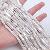 Ferskvandsperle – Biwa Barok, Grade AA (5–8x20–24mm) - Uniq Perler - 111984