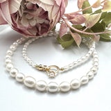 Ferskvandsperle Halskæde Med Forgyldt Lås - Premium, (60cm) - Uniq Perler - 115153