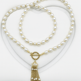 Ferskvandsperle Halskæde Med Smukt Vedhæng, Grade AA (PREMIUM) - Uniq Perler - 145434