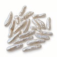 Ferskvandsperle – Hvid, Biwa Barok, Grade AA (23-26x6,5-8mm) 1 stk. - Uniq Perler - 125699