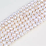 Ferskvandsperle – Hvid, Potato, Grade A, (10x11mm), 1 Stk - Uniq Perler - 456678