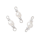 Ferskvandsperle Mellemled Med Hæmatit - Stål (19x6mm) 2 stk - Uniq Perler - 115732