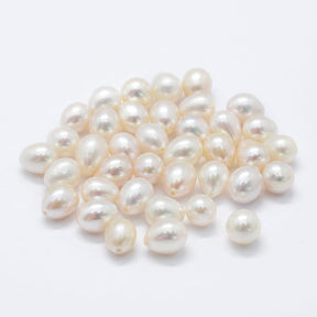 Freshwater pearl, Top-drilled, (6 - 10mm) - Uniq Perler - 112855