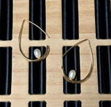 Ferskvandsperle, Topboret/Anboret, (6 - 8mm) - Uniq Perler - 11071