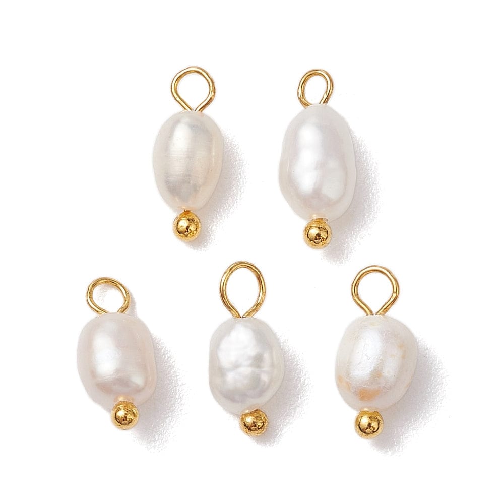 Ferskvandsperle Vedhæng, (13x4,5mm, 8 stk.) - Uniq Perler - 114236