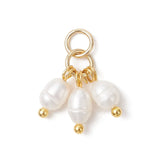 Ferskvandsperle Vedhæng Rice – Cremehvid (10–10.5mm, 2 stk) - Uniq Perler - 117746