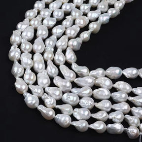 Freshwater pearls – Baroque (13 - 16.5×17.5 - 26.5), Grade AA - Uniq Perler - 1118875