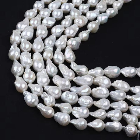 Ferskvandsperler – Barok (13 - 16,5×17,5 - 26,5), Grade AA - Uniq Perler - 1118875