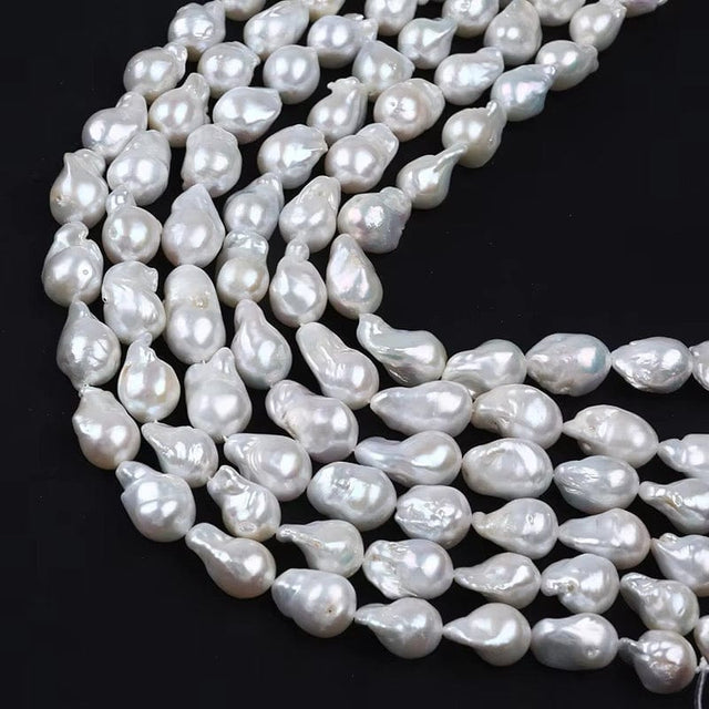 Ferskvandsperler – Barok (13 - 16,5×17,5 - 26,5), Grade AA - Uniq Perler - 1118875