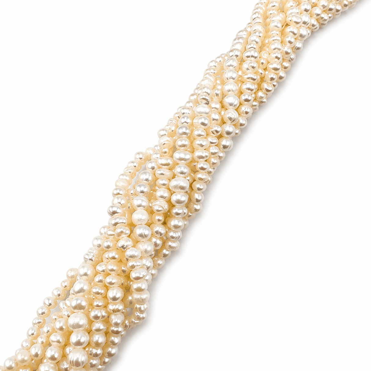 Ferskvandsperler – Beige, Potato (2,8~3,2mm)AA - Uniq Perler - 124029
