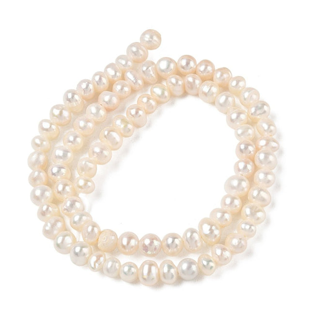 Ferskvandsperler – Beige, Potato (4~5mm) AA - Uniq Perler - 124031