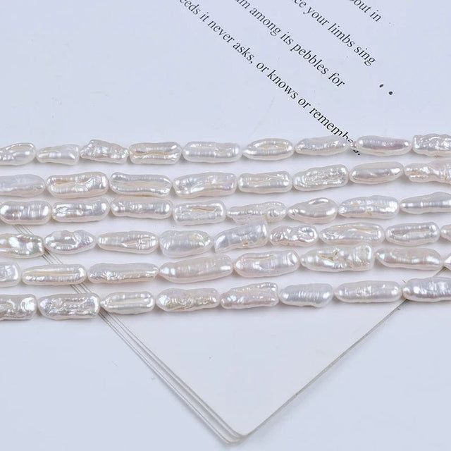 Ferskvandsperler – Biwa Barok, Grade AA (20x6–10mm) - Uniq Perler - 1111490461