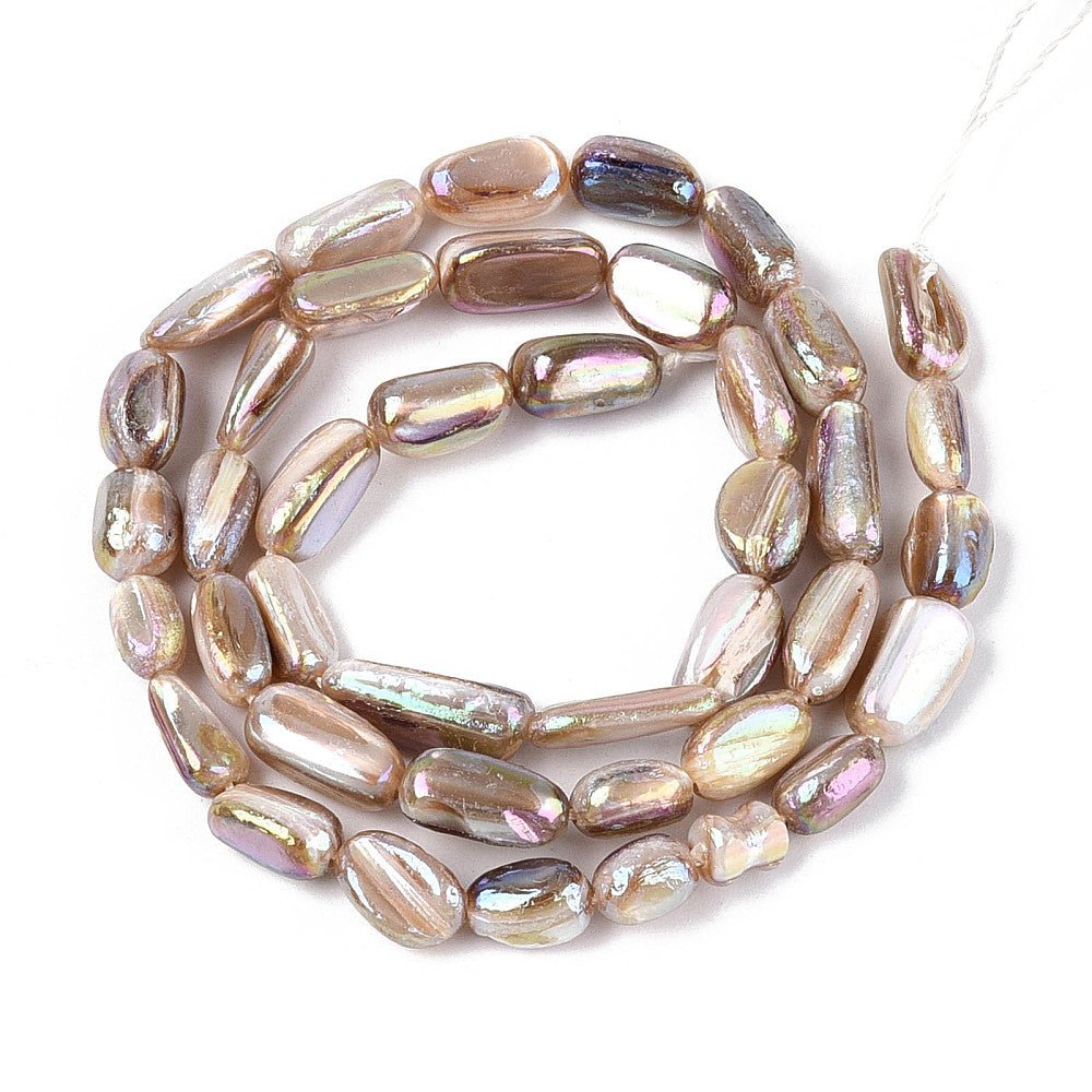 Ferskvandsperler – Electroplated, Nuggets (4 - 14x4 - 7mm) - Uniq Perler - 