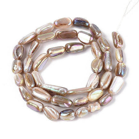 Ferskvandsperler – Electroplated, Nuggets (4 - 14x4 - 7mm) - Uniq Perler - 