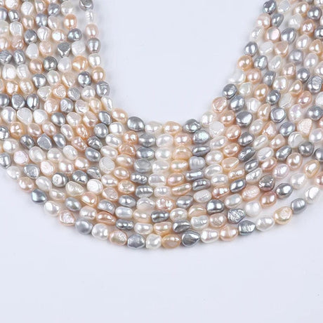 Ferskvandsperler – Farve Mix (8x9mm) - Uniq Perler - 114960