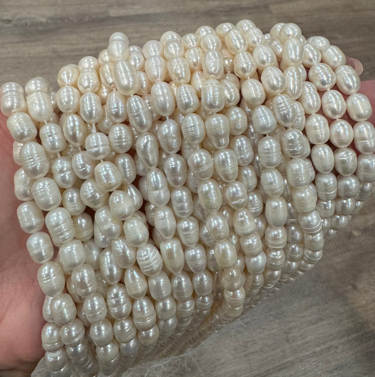 Ferskvandsperler Ferskvandsperler – Rice, Grade A(6-7mm)