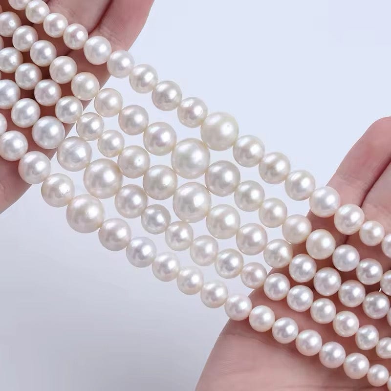 Ferskvandsperler – Grade AA, Gradueret (6–13mm) - Uniq Perler - 158882