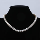 Ferskvandsperler Halskæde og Ørestikkere – Grade AA (6mm, 41cm) - Uniq Perler - 148923