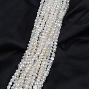 Ferskvandsperler – Hvid, Nugget, Grade A (5 - 6mm) - Uniq Perler - 95578