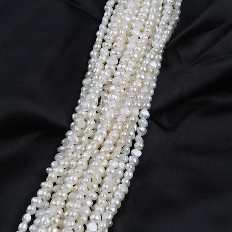 Ferskvandsperler – Hvid, Nugget, Grade A (5 - 6mm) - Uniq Perler - 95578