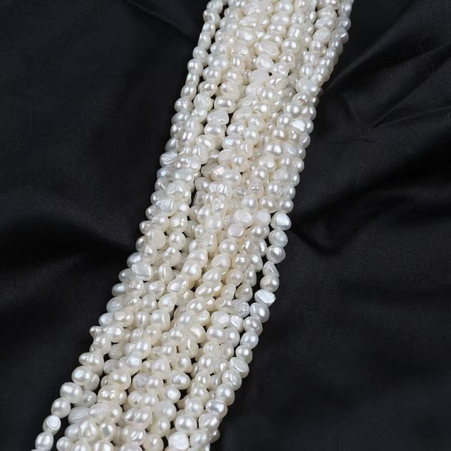 Ferskvandsperler – Hvid, Nugget, Grade A (5 - 6mm) - Uniq Perler - 95578