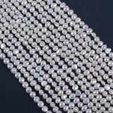 Ferskvandsperler – Hvid, Nuggets, Grade A (6x7mm) - Uniq Perler - 1111490412