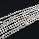 Ferskvandsperler – Hvid, Nuggets, Grade A (6x7mm) - Uniq Perler - 1111490412