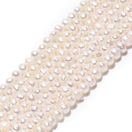 Ferskvandsperler – Keshi, Cremehvide (2~3x2~4mm) - Uniq Perler - 123063