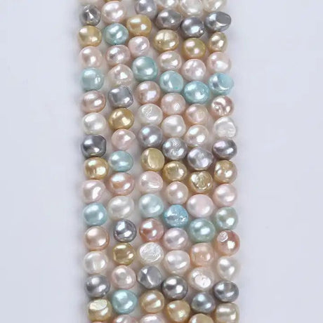 Ferskvandsperler – Multi Farvet (8 - 9mm) - Uniq Perler - 1111489918