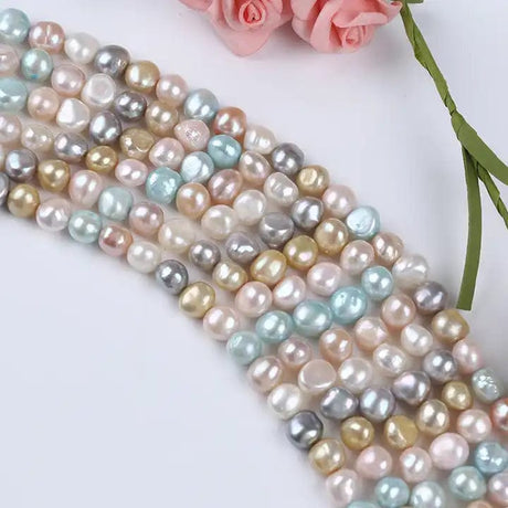 Ferskvandsperler – Multi Farvet (8 - 9mm) - Uniq Perler - 1111489918