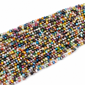 Ferskvandsperler – Multi Farvet, Nugget (4,5 - 6x6mm) - Uniq Perler - 0001489247