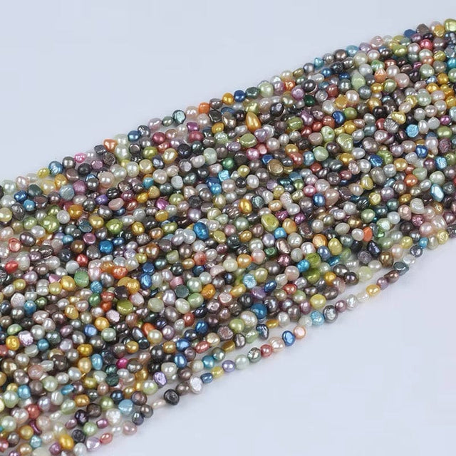 Ferskvandsperler – Multi Farvet, Nugget (5 - 6mm) - Uniq Perler - 0001489247