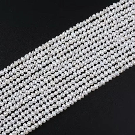 Ferskvandsperler – Næsten Hvid, Potato (3,5.4mm) Grade AA - Uniq Perler - 763351