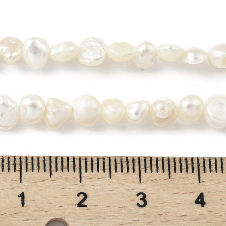 Ferskvandsperler – Naturlige, Grade A (4~5mm, Streng) - Uniq Perler - 116177