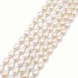 Ferskvandsperler Nugget/Dråbeform - Grade AAA (Hvid, 7 - 8 x 11mm) - Uniq Perler - 115387