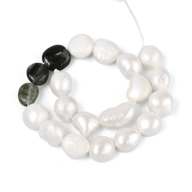 Ferskvandsperler Og Indian Agat – Nuggets/Chips (4 - 13mm) - Uniq Perler - 680884