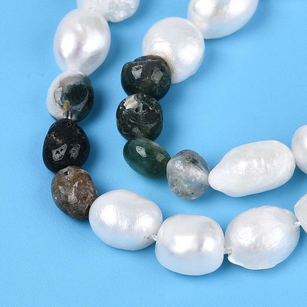 Ferskvandsperler Og Indian Agat – Nuggets/Chips (4 - 13mm) - Uniq Perler - 680884