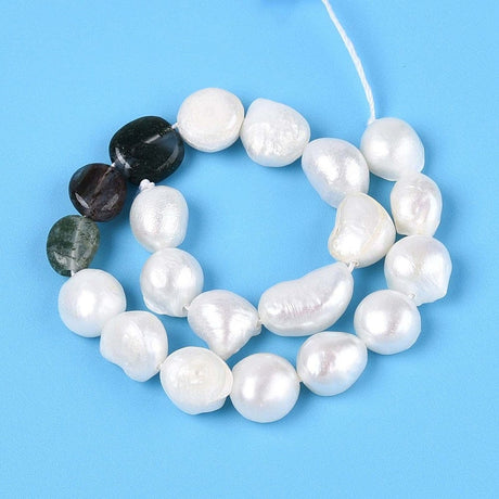 Ferskvandsperler Og Indian Agat – Nuggets/Chips (4 - 13mm) - Uniq Perler - 680884