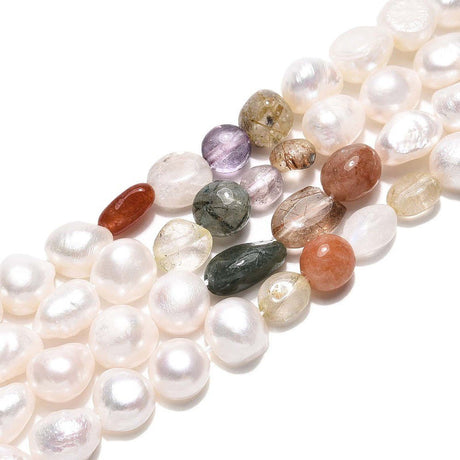 Ferskvandsperler Og Mix perler – Nuggets/Chips (5 - 12 mm) - Uniq Perler - 